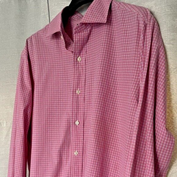 Polo by Ralph Lauren Men's Large Stanton Classic Fit Button Down - Pink Plaid - Picture 5 of 7
